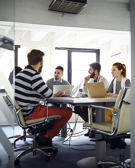 Meeting room ongoing discussion