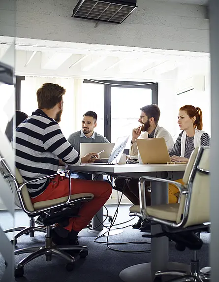 Meeting room ongoing discussion