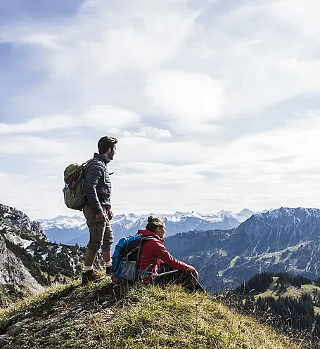 Hiking on mountains